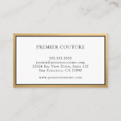 Elegant Gold Visitenkarte (Rückseite)