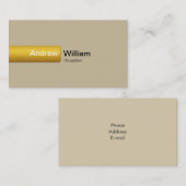 Elegant Gold Visitenkarte (Vorne/Hinten)