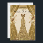 Elegant Gold Vorhänge Kleid Sweet 16 Einladung<br><div class="desc">Elegant Gold Vorhänge Kleid Sweet 16 Einladung Variationen der Einladung und passende Artikel in unserem Shop</div>