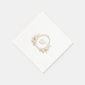 Elegant Gold Wappen Monogram Wedding Napkin Serviette (Ecke)