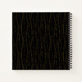 Elegant Gold Wavy Lines Pattern Notizblock (Rückseite)