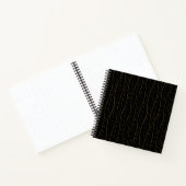 Elegant Gold Wavy Lines Pattern Notizblock (Innenseite)
