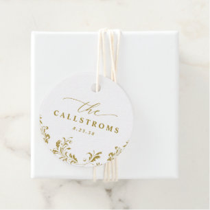 Elegant Gold Wedding Classy Vintag Geschenkanhänger