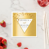 Elegant Gold Wedding Cocktail Napkin Serviette (Beispiel)