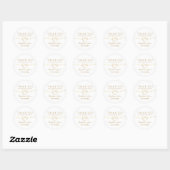 Elegant Gold Wedding Dankeschön Sticker (Blatt)