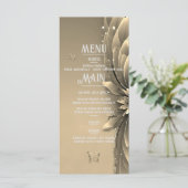 Elegant Gold Wedding Einladungen (Stehend Vorderseite)