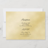 Elegant Gold Wedding Hearts Einladung (Rückseite)