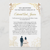 Elegant Gold Wedding Invitation Template Card Einladung (Rückseite)