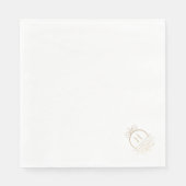 Elegant Gold Wedding Monogram Serviette (Vorderseite)