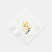 Elegant Gold Wedding Napkin mit BridePaper Napkin Serviette (Ecke)