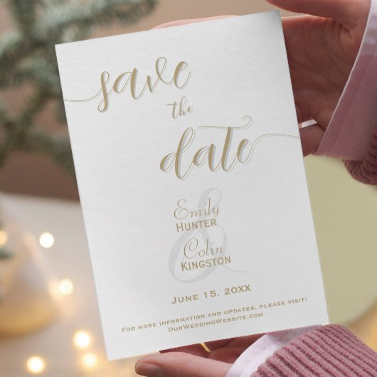 Elegant Gold Wedding Save the Date