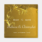 Elegant Gold Wedding Save the Date Magnet (Vorne)