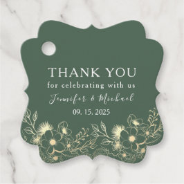 Elegant Gold Wedding Vielen Dank für Ihre Liebesma Geschenkanhänger