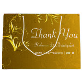 Elegant Gold Wedding Vielen Dank Große Geschenktüte (Vorderseite)
