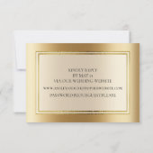 Elegant Gold Wedding Website UAWG Einladung (Rückseite)