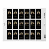 Elegant Gold Weihnachtsbaum Frohe Weihnachten Adressaufkleber (Vorne)