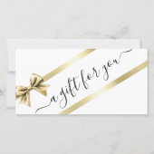 ELEGANT, GOLD, WEISS, RIBBON-GESCHÄFTSBESCHEINIGUN (Vorderseite)