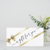 ELEGANT, GOLD, WEISS, RIBBON-GESCHÄFTSBESCHEINIGUN (Stehend Vorderseite)