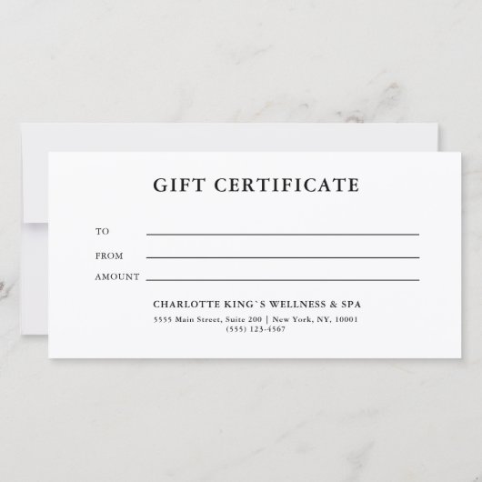 ELEGANT, GOLD, WEISS, RIBBON-GESCHÄFTSBESCHEINIGUN (Rückseite)