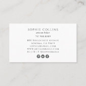 Elegant Gold Whisk Baker Bakery Chef Caterer Visitenkarte (Rückseite)