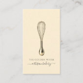 Elegant Gold Whisk Baker Bakery Chef Caterer Visitenkarte (Vorderseite)