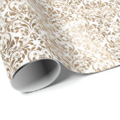 Elegant Gold White Chic Damask Geschenkpapier (Rolleneckpunkt)
