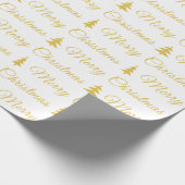 Elegant Gold White Frohe Weihnachtsangebot Geschenkpapier (Ecke)