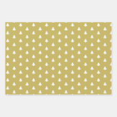Elegant Gold White Frohe Weihnachtsbaumen Geschenkpapier Set (Vorderseite 2)