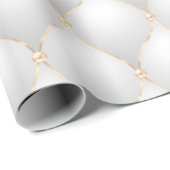 Elegant Gold White Glam Weihnachten Geschenkpapier (Rolleneckpunkt)
