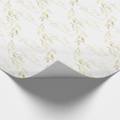Elegant Gold White Hand Briefe Frohe Weihnachten Geschenkpapier (Ecke)