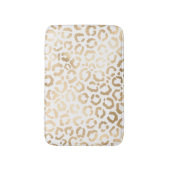 Elegant Gold White Leopard Cheetah Animal Print Badematte (Vorderseite Vertikal)