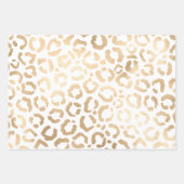 Elegant Gold White Leopard Cheetah Animal Print Geschenkpapier Set (Vorderseite 2)