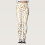 Elegant Gold White Leopard Cheetah Animal Print Leggings<br><div class="desc">Dieses elegante und schicke Tierbild eignet sich perfekt für die stilvolle und trendige Mode. Es verfügt über ein handgezeichnet Imitat bedruckt Goldfolien Gepard-Leopardenmuster auf einem einfachen weißen Hintergrund. Die durch Anklicken der Optionen geändert werden können. Es ist ein luxuriöses und elegantes Safari-Design. ***WICHTIGER HINWEIS FÜR DIE ENTWICKLUNG: Für individuelle Designanfragen,...</div>