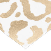 Elegant Gold White Leopard Cheetah Animal Print Tischdecke (Schrägansicht)