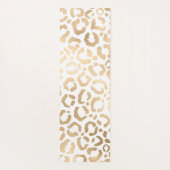 Elegant Gold White Leopard Cheetah Animal Print Yogamatte (Rückseite)