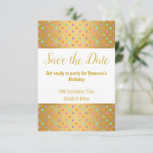 ELEGANT GOLD WHITE PASTEL SPOT REAKTION RSVP CARD (Stehend Vorderseite)