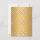 ELEGANT GOLD WHITE PASTEL SPOT REAKTION RSVP CARD (Rückseite)