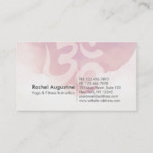 Elegant Gold Yoga Meditation Instructor Om Symbol Visitenkarte (Rückseite)