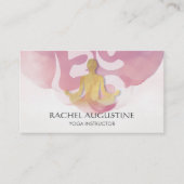 Elegant Gold Yoga Meditation Instructor Om Symbol Visitenkarte (Vorderseite)