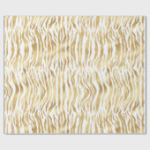 Elegant Gold Zebra Stripes Geschenkpapier (Flach)
