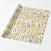 Elegant Gold Zebra Stripes Geschenkpapier (Ungerollt)