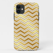 Elegant Gold Zickzack Zig Zag iPhone Case (Rückseite)