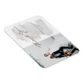 Elegant goldberührtes Silver-Gray Wedding Vielen D Magnet (Rechte Seite)