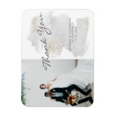 Elegant goldberührtes Silver-Gray Wedding Vielen D Magnet (Vertikal)