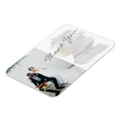 Elegant goldberührtes Silver-Gray Wedding Vielen D Magnet (Linke Seite)