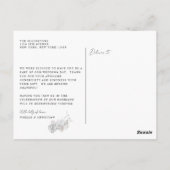 Elegant goldberührtes Silver-Gray Wedding Vielen D Postkarte (Rückseite)