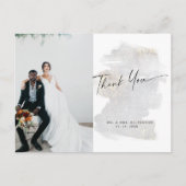 Elegant goldberührtes Silver-Gray Wedding Vielen D Postkarte (Vorderseite)