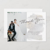 Elegant goldberührtes Silver-Gray Wedding Vielen D Postkarte (Vorne/Hinten)