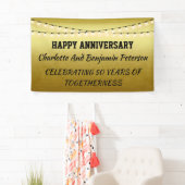 Elegant Golden 50. Hochzeitstag Banner (Insitu)