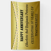 Elegant Golden 50. Hochzeitstag Banner (Vertikal)